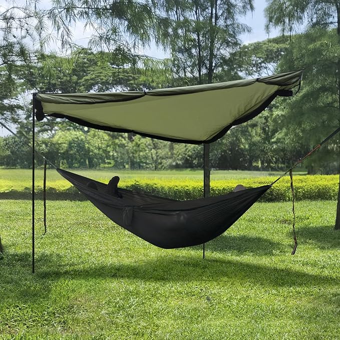 Hammock Screen House with 2 Openings, Lightweight Camping Tarp Tent Mosquito Net for Camping, Picnics, Backyard and Backpacking