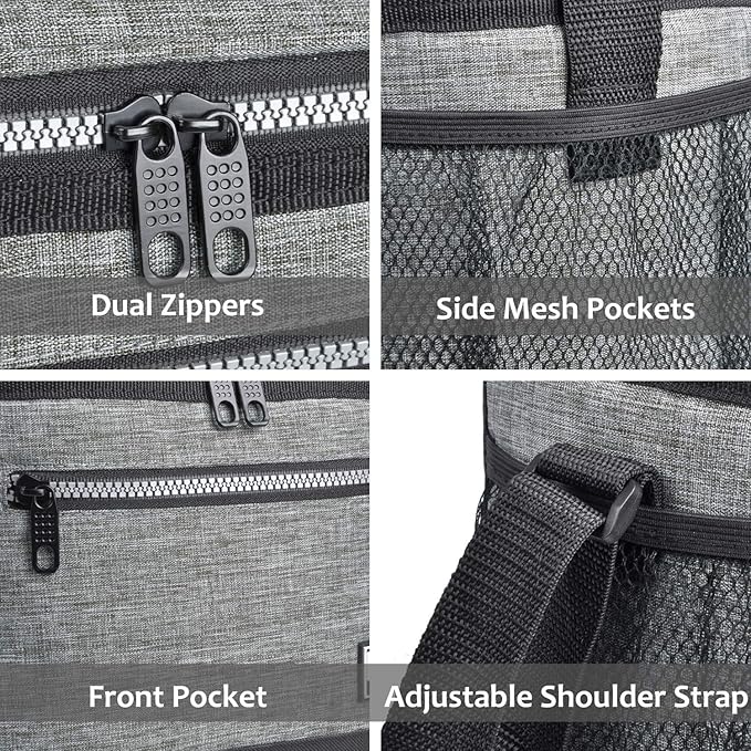 Tirrinia Insulated Lunch Box for Men/Women, Leakproof Thermal Lunch Bag for Office Picnic Work Beach Camping,Reusable Lunch Cooler Tote for Adult, Light Grey