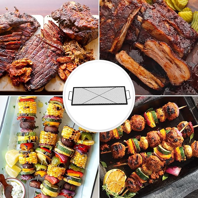 onlyfire Rectangle X-Marks Fire Pit Cooking Grate, 40-Inch