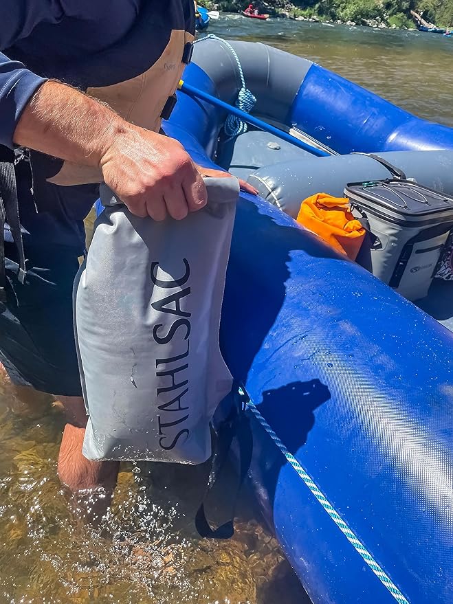 Stahlsac Abyss Drylite Dry Bag 6L in Light Grey | Durable Waterproof Bag | Lightweight Dry Bag for Boating, Hiking, Kayaking, & Rafting | Tested for Enhanced Durability | Removable Straps