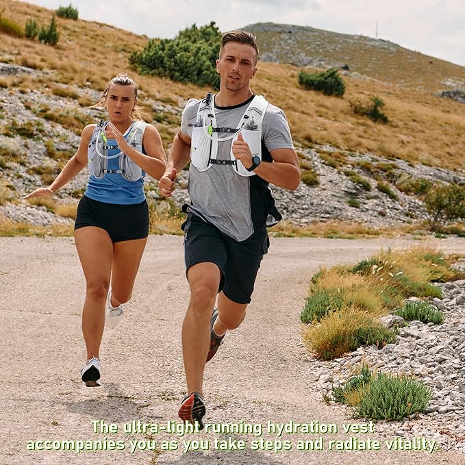 N NEVO RHINO Running Vest,Hydration Vest 5L with 1.5L Water Bladder,Lightweight Hydration Pack Water Backpack for Hiking Race