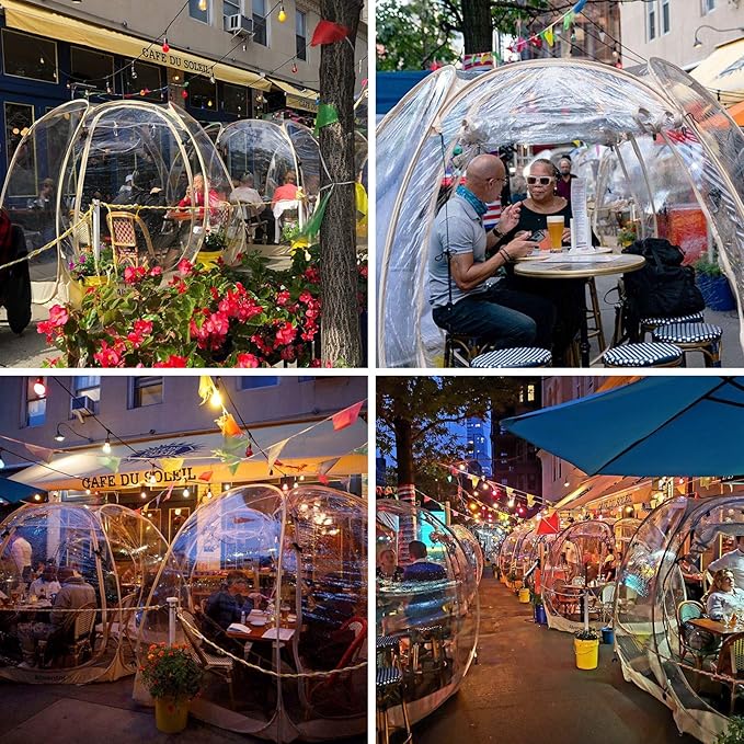 Alvantor Pop Up Bubble Tent - Large Oversize Weather Proof Pod - Cold Protection Camping Tent - Winter Tent Beige