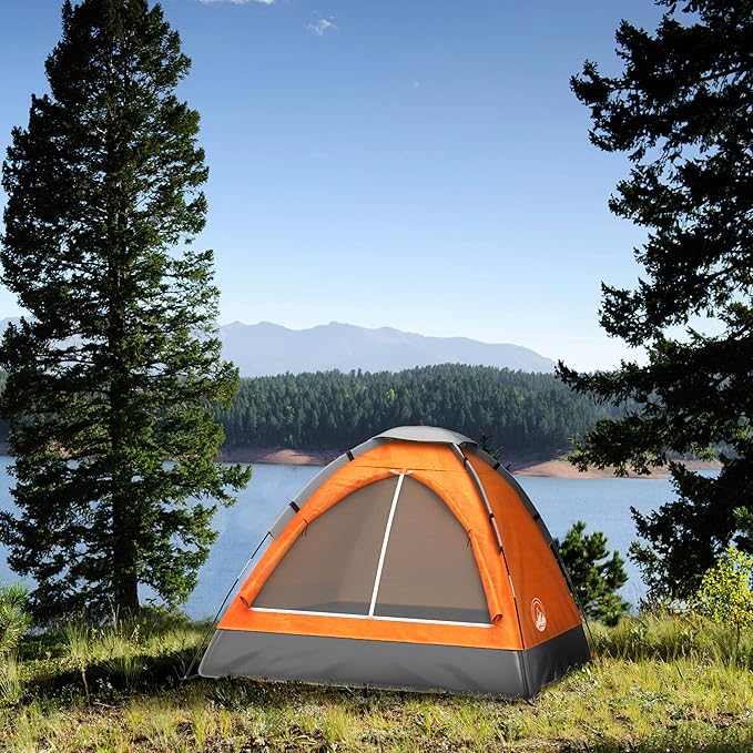 2 Person Camping Tent with Rain Fly and Carrying Bag
