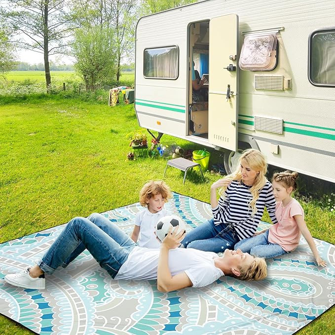 AISPARKY Beach Blanket Waterproof Sandproof Quick Drying Beach Mat Extra Large Outdoor Picnic Blanket for Travel Camping Hiking