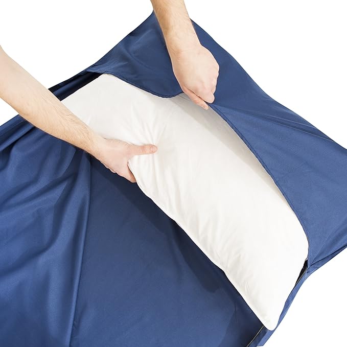 Sport 2-in-1 Sleeping Bag Liner and XL Sized Travel Sheet - Ultra Lightweight Sleep Liner Double Travel Bed Sheet - Inlett Inlay