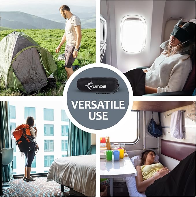 Sleeping Bag Liner and Camping Sheet – Silk Like Material for Travel - Has Full Length Zipper