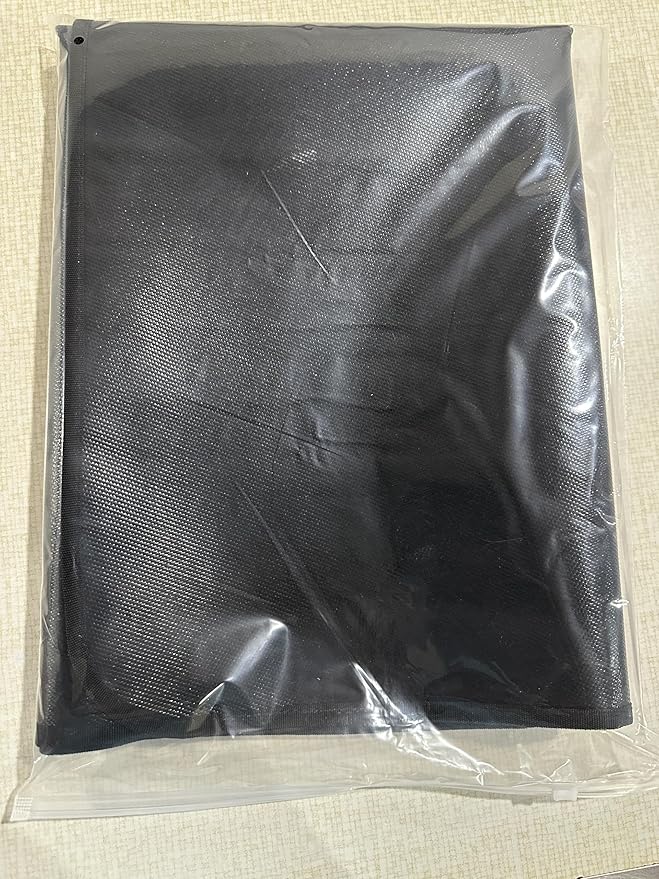 FLASLD Outdoor Under Grill BBQ Floor Mat 32 x 60 inches - Fireproof and Waterproof Protector for Decks & Patios, Reusable and Easy to Clean, Black