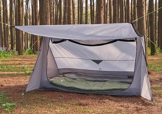 Sirius Two Ultralight Backpacking Tent, 2 Person Trekking Pole, Waterproof, Compact, Single Wall, Bushcraft Shelter for Camping, Hiking, Kayaking