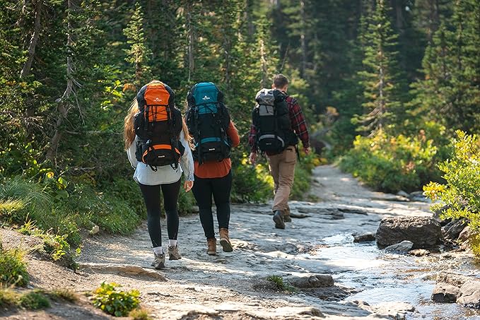 TETON 65L Scout Internal Frame Backpack for Hiking, Camping, Backpacking, Rain Cover Included