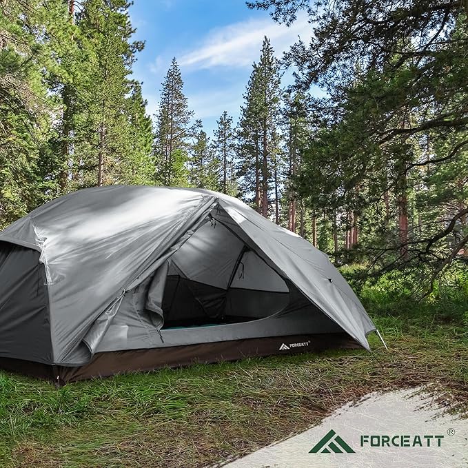 Forceatt Tent for 2 and 3 Person is Waterproof and Windproof, Camping Tent for 3 to 4 Seasons,Lightweight Aluminum Pole Backpacking Tent Can be Set Up Quickly,Great for Hiking