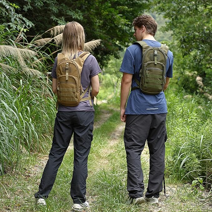 MARCHWAY Tactical Molle Hydration Pack with 2.5L TPU Water Bladder, Compact Yet Spacious Military Backpack for Hiking, Cycling, Backpacking, Hunting, Running