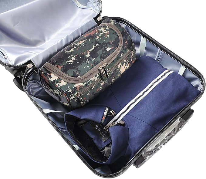 Vercord Mens Toiletry Bag Wash Travel Small Shaving Dop Kit Shower Bathroom Ditty Hygiene Bag Camo Mosaic