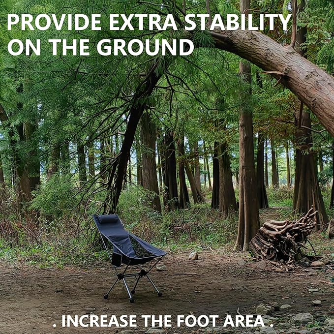 Fits 21-23mm Camping Chair Feets Rubber Ball Feet Anti Slipery Set of 4 Outdoor Chair Leg Cap Fishing Hiking, Compatible with Helinox Chair Zero One