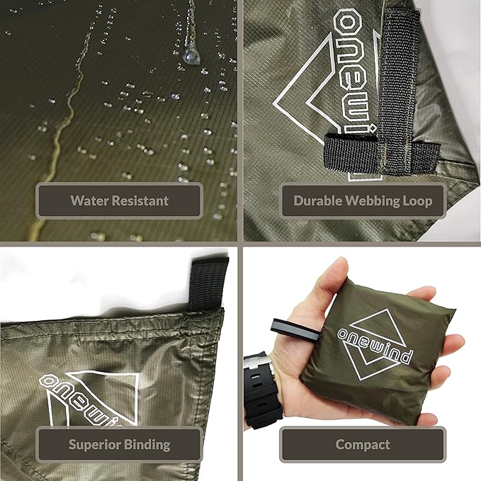 Onewind Tent Footprint, Small Tarp Tent Floor Ground Sheet 4000mm Waterproof Rate PU Coating, 98" *55" Ultralight Camping Tarp for Backpacking, Hiking, Camping, Picnic