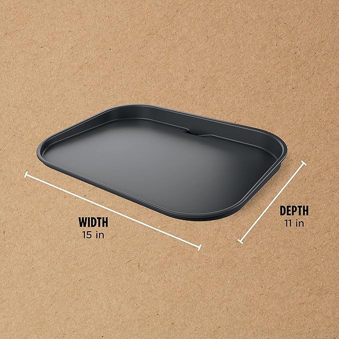 Ninja XSKGRDPLT Woodfire, Outdoor Flat Top Griddle Plate, Compatible with Ninja Woodfire Grills (OG700 series), Ceramic Coating, Insert, Black/Grey