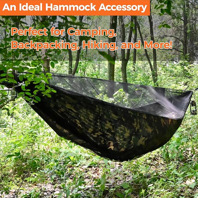 onewind Hammock Mosquito Net, Single & Double Camping Hammock Bug Netting, No See Ums Net 360 Degree Insect Protection, Alternative for Onewind Bottom Entry Hammock