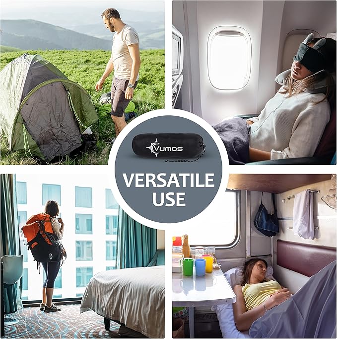 Sleeping Bag Liner and Camping Sheet – Silk Like Material for Travel - Has Full Length Zipper