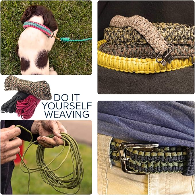 Paracord Planet – 550 Paracord Survival – U.S. Military Type III Parachute Cord – 7 Strand 4mm Diameter – Hiking, Camping, Outdoor Activities