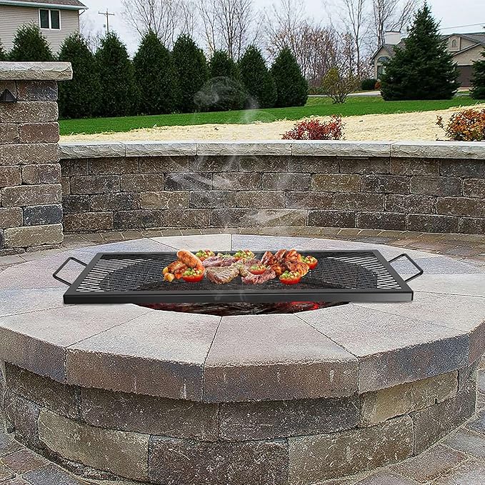 onlyfire Barbecue Rectangle X-Marks Fire Pit Cooking Grate, 36-Inch