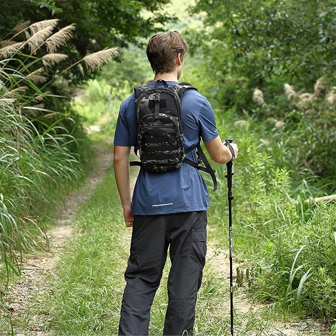 MARCHWAY Tactical Molle Hydration Pack with 2.5L TPU Water Bladder, Compact Yet Spacious Military Backpack for Hiking, Cycling, Backpacking, Hunting, Running