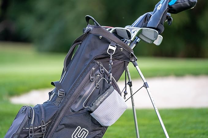 Golf Club and Golf Ball Cleaning Bag, Waterproof Clean Face Technology Liner, Detachable Clip, Machine Washable, Cleans Club Grooves, Dry Exterior