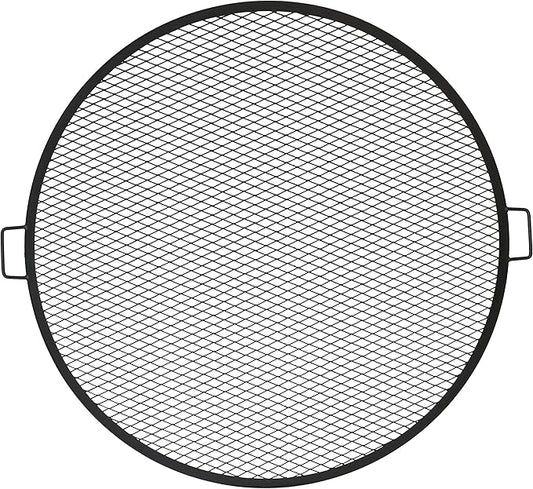 Sunnydaze Decor Fire Pit Cooking Grill, X-Marks BBQ Grate,Black,40 Inch