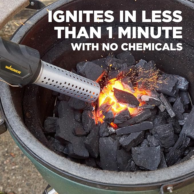 Wagner Electro-Torch C900085 Fire Starter, Charcoal Starter and Lighter, BBQ Smoker, Grill Starter, Chemical Free Heated Air with Built-In Blower