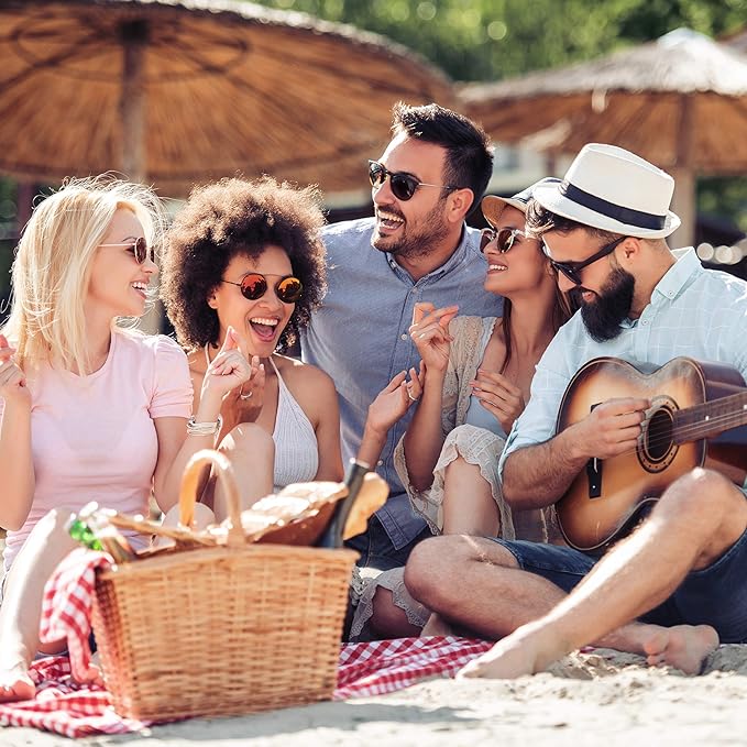 Collapsible Wagon - Grocery Cart on Wheels - Portable Beach Wagon, Folding Garden Cart or Shopping Cart - Wagons Carts Foldable by Pure Garden (Blue)