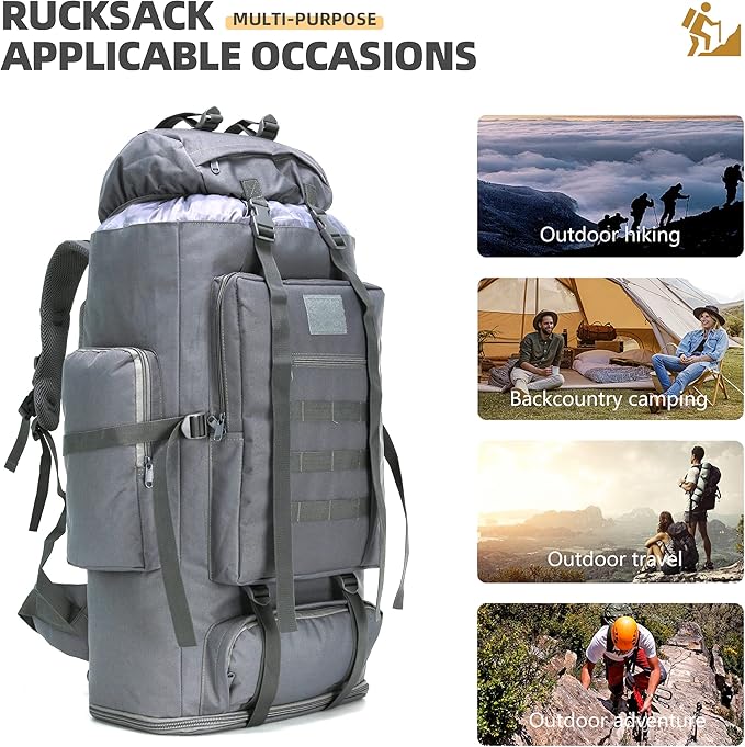 NMJVJL 100L Camping Hiking Military Tactical Backpack Outdoor Climbing Sport Bags for Camping,Backpacking