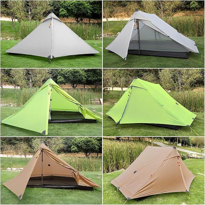 3F UL Gear Lanshan PRO Lanshan Ultralight Tent 3 Season Backpacking Tent for 2 Person, Waterproof Professional Tents for Camping, Trekking, Kayaking, Climbing, Hiking