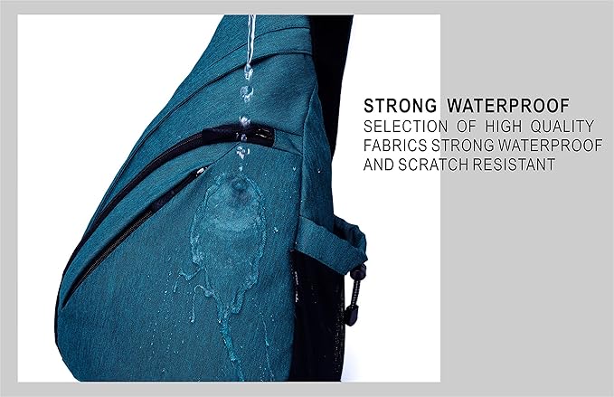 Water-Proof Sling bag/Crossbody Backpack/Shoulder Bag with USB Charging Port for Travel, Hiking, Cycling, Camping