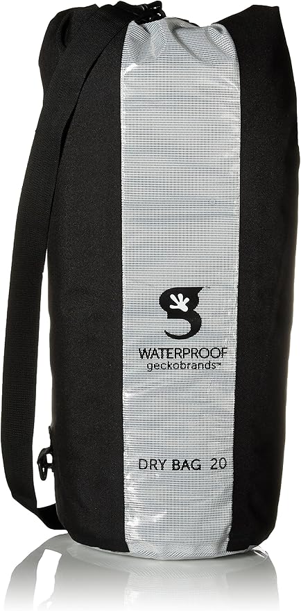 geckobrands Durable View Dry Bag – Waterproof Backpack with Translucent Panel