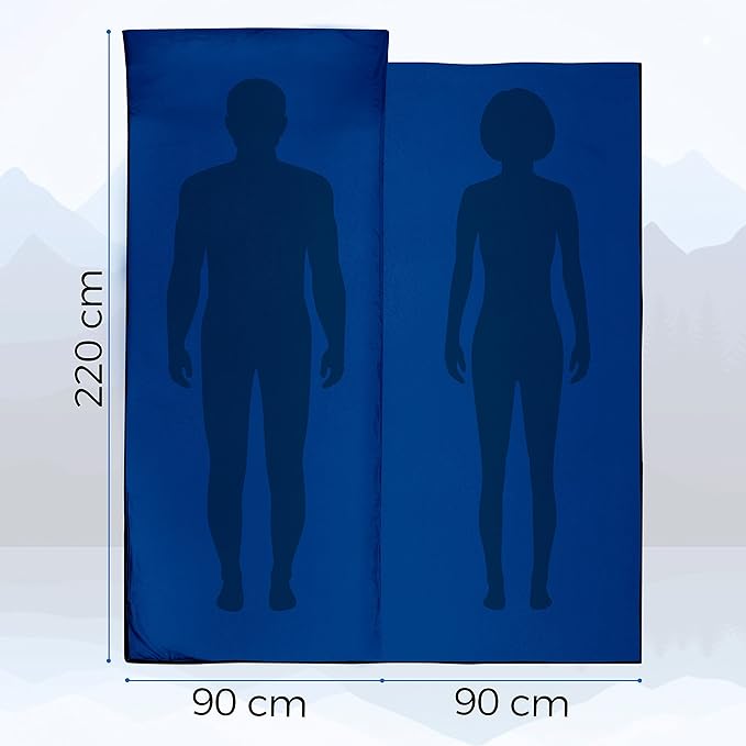 2-in-1 Sleeping Bag Liner and XL Sized Travel Sheet - All Around Zipper - 100% Cotton - Ultra Lightweight Sleep Liner for Hotel Hostel and Camping