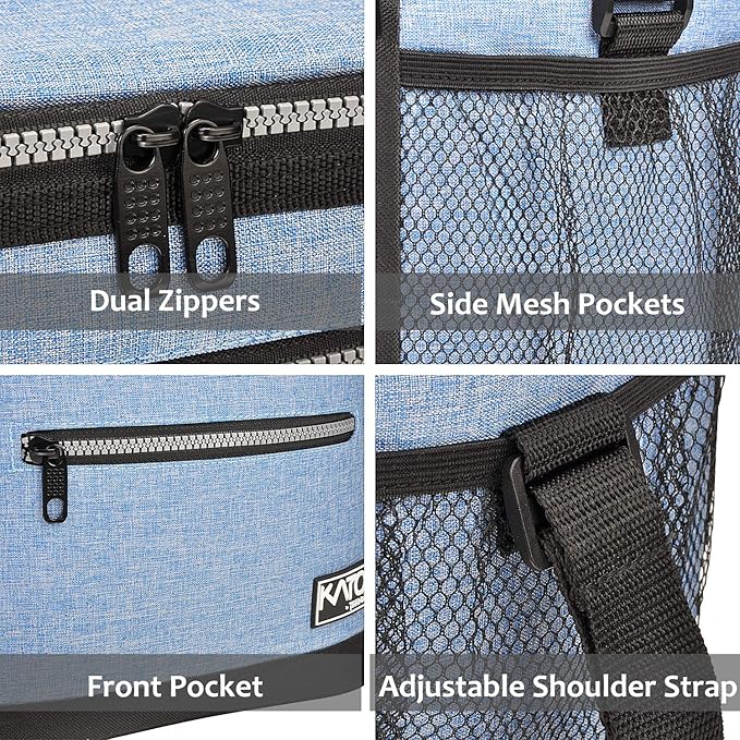 Tirrinia Insulated Lunch Box for Men/Women, Leakproof Thermal Lunch Bag for Office Picnic Work Beach Camping,Reusable Lunch Cooler Tote for Adult, Light Blue