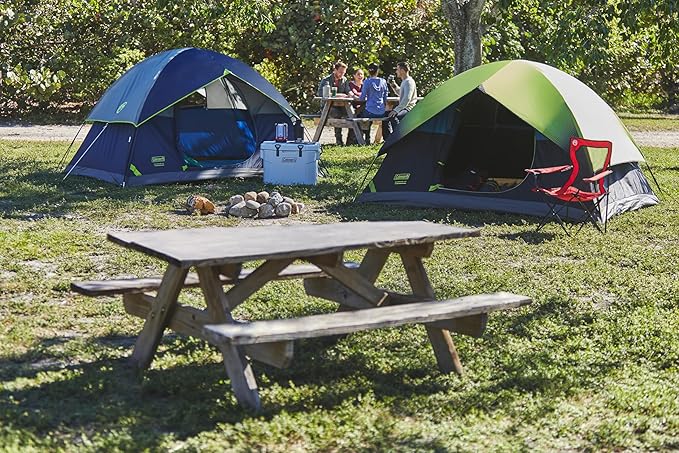 Coleman Sundome 4-Person Tent with Rainfly, Weatherproof Tent Sets Up in 10 Mins