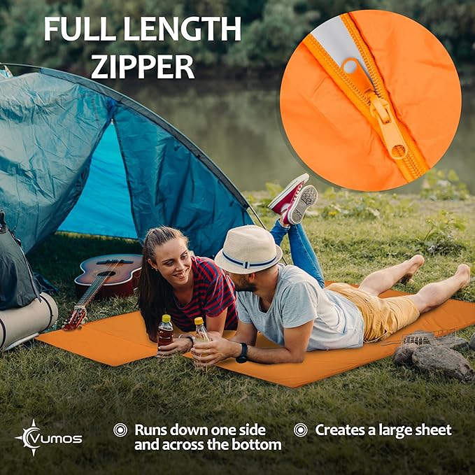 Sleeping Bag Liner and Camping Sheet – Silk Like Material for Travel - Has Full Length Zipper