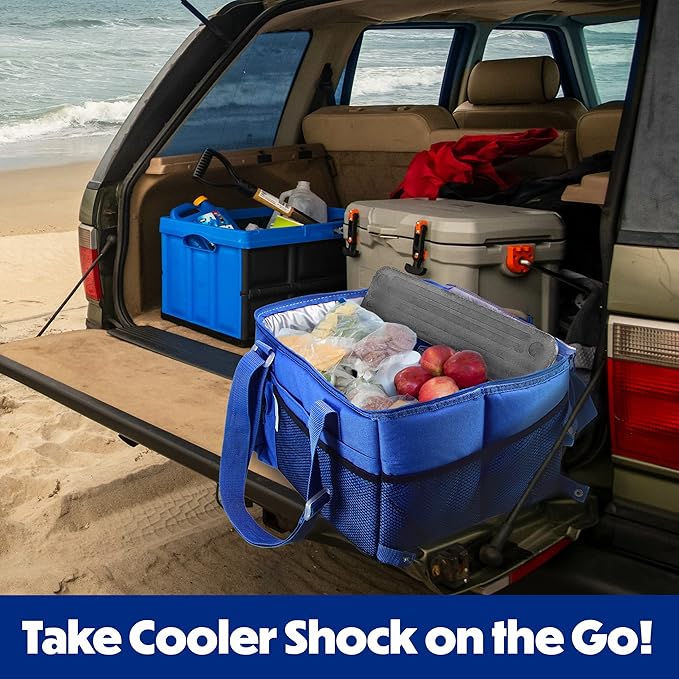 Cooler Shock Ice Packs - Reusable, Premium, Large Pack and Lunch Set for Long Term Use - Cools Faster Than Ice - Cooler Accessories