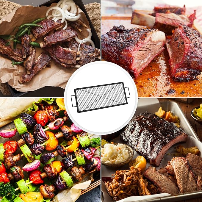 onlyfire Barbecue Rectangle X-Marks Fire Pit Cooking Grate, 32-Inch