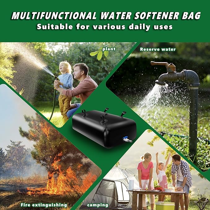 MXQMKL 240 L/63.4 gal Water Bladder Storage Containers, Foldable Portable Water Tank Large Capacity Soft Water Bag, Drought Resistance, Fire Prevention, Emergency Water