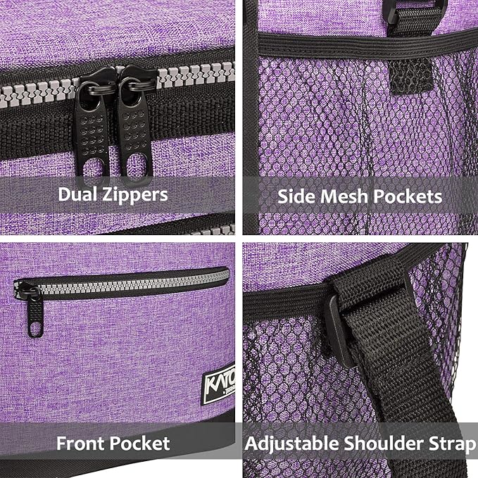 Tirrinia Insulated Lunch Box for Men/Women, Leakproof Thermal Lunch Bag for Office Picnic Work Beach Camping,Reusable Lunch Cooler Tote for Adult, Purple