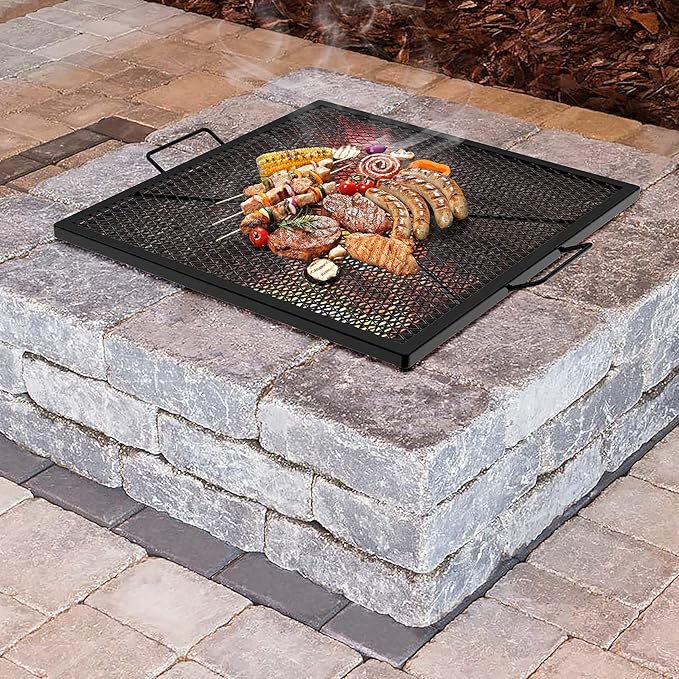 only fire X-Marks Square Fire Pit Cooking Grate, 30-Inch