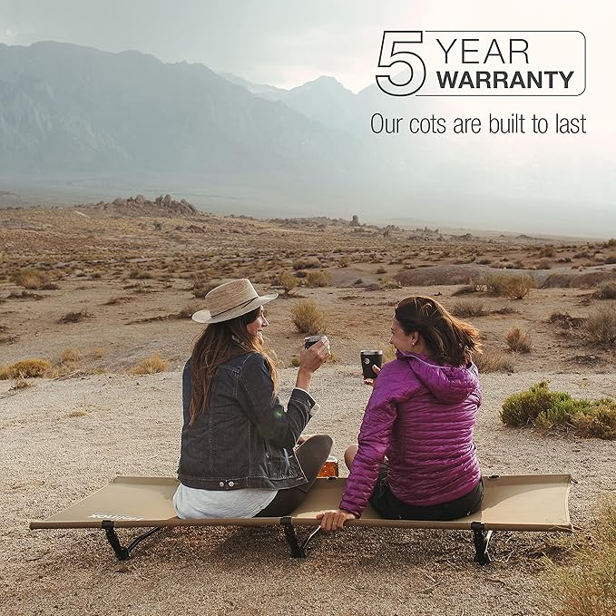 Helinox Cot One Lightweight, Compact, Collapsible, Portable Camping Cot, Regular, Coyote Tan