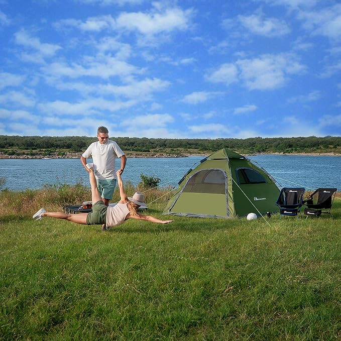 Moon Lence Instant Pop Up Tent Family Camping Tent 4-5 Person Portable Tent Automatic Tent Waterproof Windproof for Camping Hiking Mountaineering