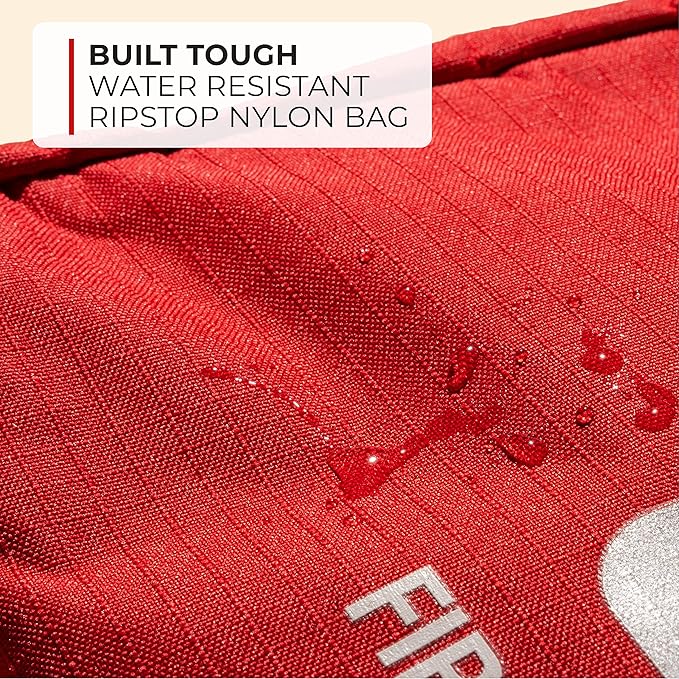 Thrive Travel Essentials Mini First Aid Kit - 66 FSA HSA Approved Products Includes Multi-Sized Bandage, Wipes, Safety Pins, and More (Pouch)