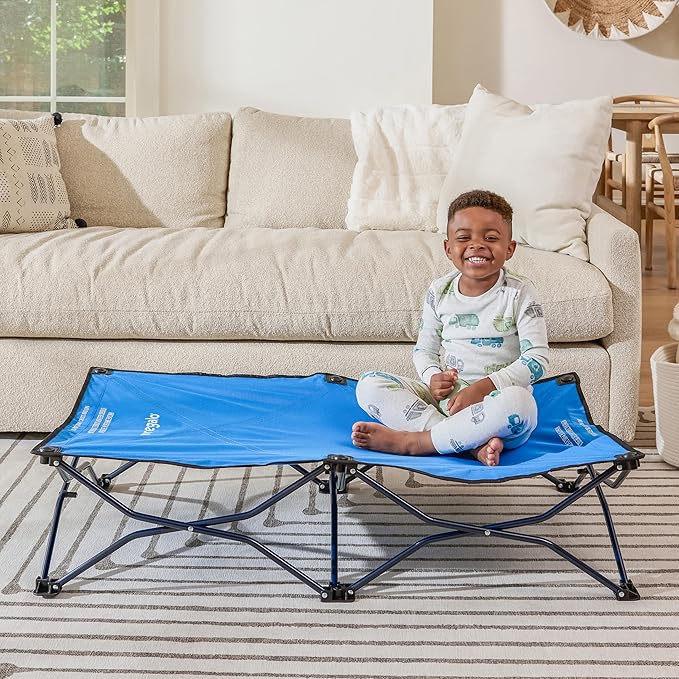 Regalo My Cot® Portable Toddler Bed, Royal Blue, 48x24x9 Inch (Pack of 1)
