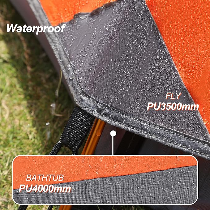 1 Person Tent for Camping Hiking Mountain Hunting Backpacking Tents 4 Season Resistance to Windproof Rainproof and Waterproof