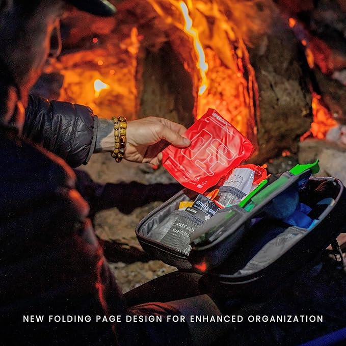 My Medic MyFak Mini First Aid Kit - Small and Lightweight for Camping Hiking and Backpacking - IFAK With 70 Items - HSA/FSA Eligible Great for Travel - Black