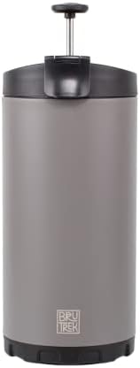 Steel Toe 3.0 Travel Coffee Press - Brew 20 fl.oz On The Go - No Spill Lid, Double Wall Vacuum Insulated Stays Hot for Hours, French Press Coffee (Storm Gray)