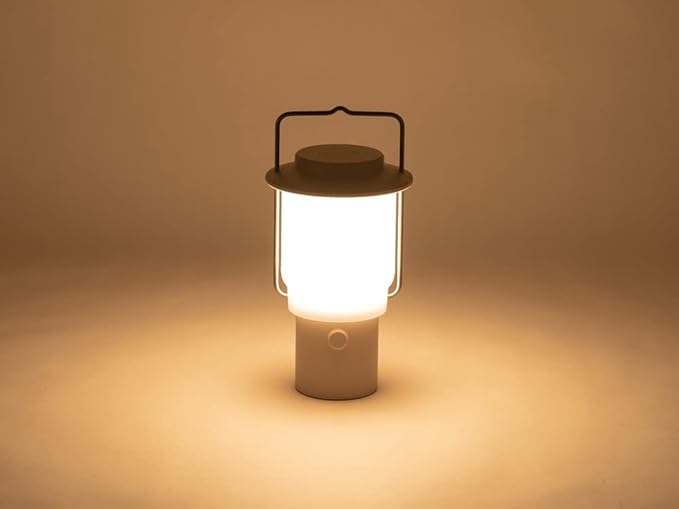 Snow Peak Mini Hozuki - Battery-Powered & Lightweight Camping Light - Portable Lantern for Soft, Ambient Light, Ivory