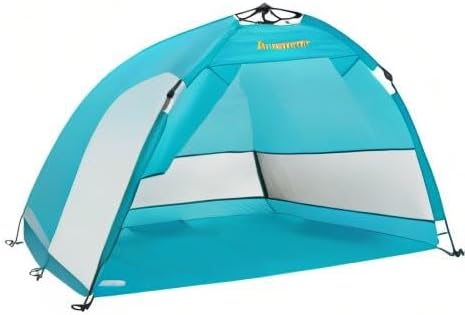 Alvantor Beach Tent Coolhut Plus Beach Umbrella Sun Shelter Cabana Automatic Pop Up UPF 50 Sun Shade Portable Camping Hiking Canopy Easy Set Up Light Weight Windproof Stable 2-3 Person